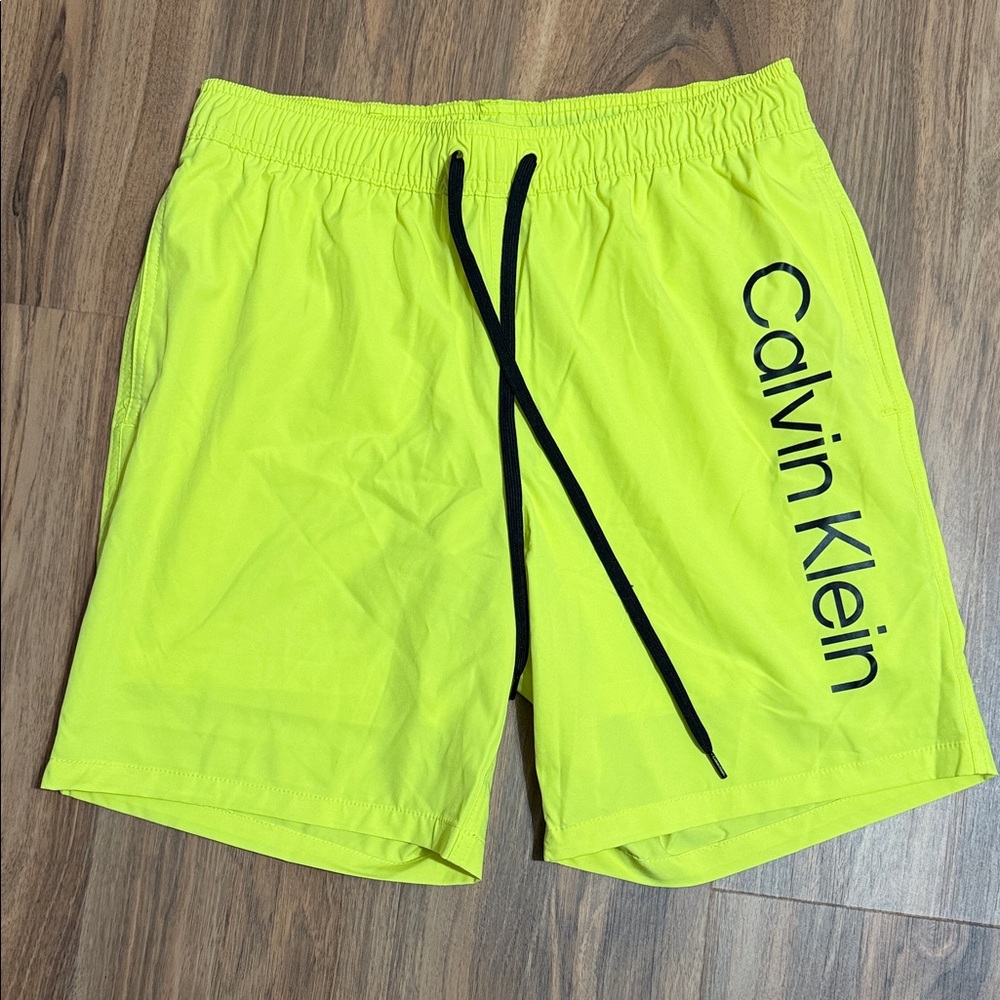 Calvin Klein Bright Yellow Swim Trunks